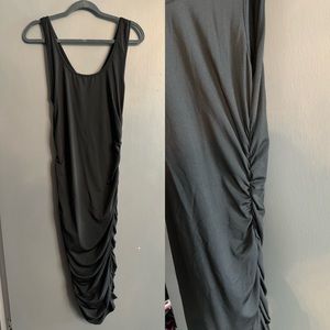 Polyester Spandex Rouched Bodycon Dress